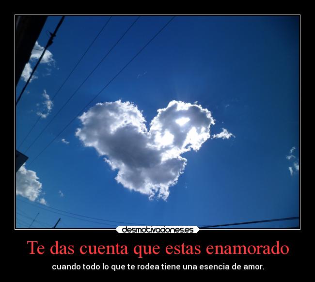 Te das cuenta que estas enamorado - 