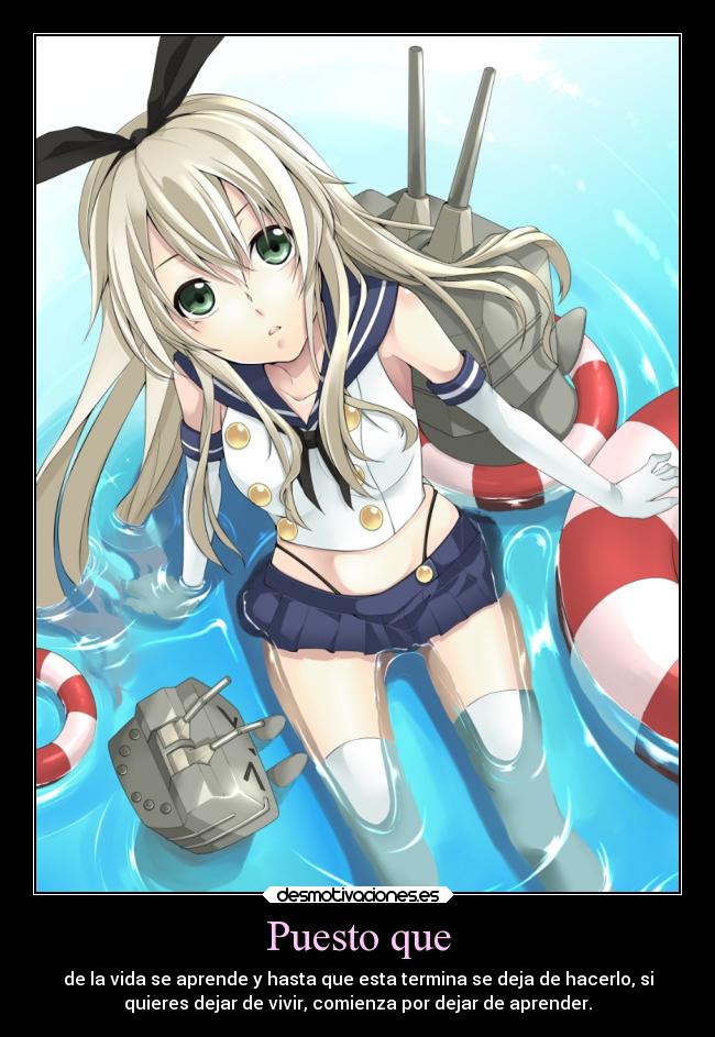 carteles shimakaze kantai collection desmotivaciones