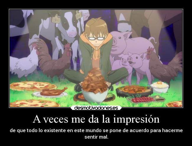 carteles raptorhunters harukaze anime manga otaku silver spoon hachiken comida mundo conspiracion desmotivaciones