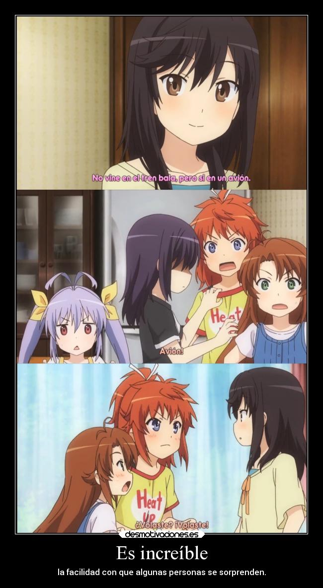 carteles anime nonnonbiyori sorprendidos por los aviones doni anotherpikachubrigade desmotivaciones