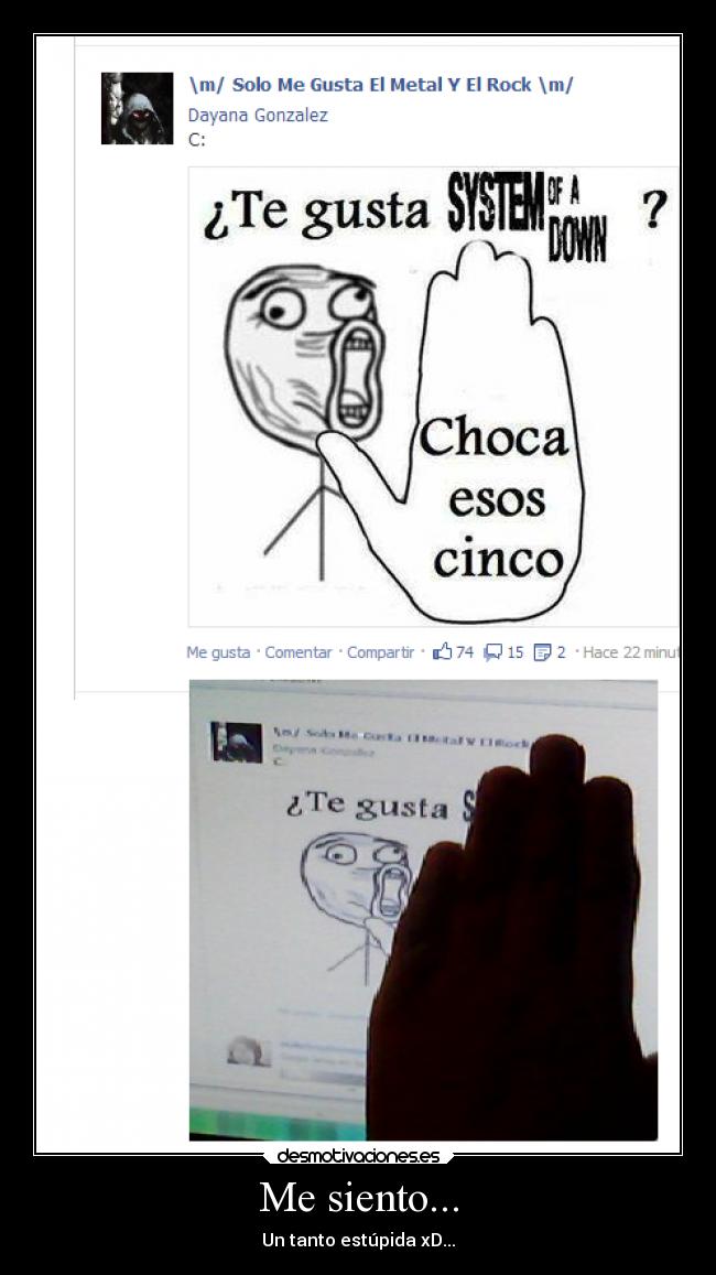 carteles mundo vida ignorancia facebook system down soad rock metal desmotivaciones