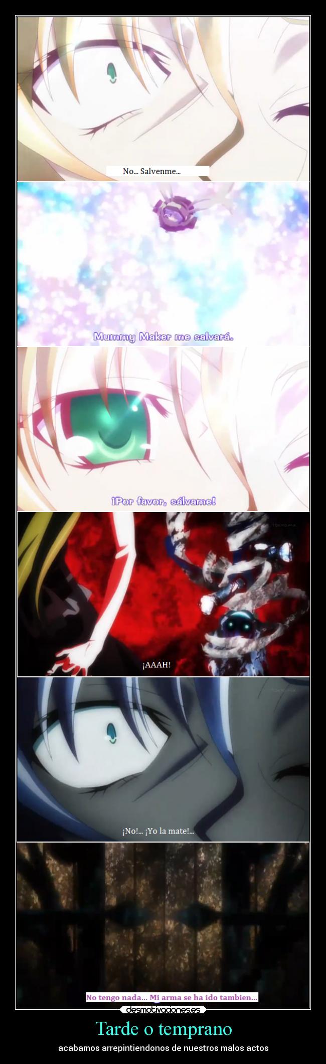 carteles anime tristeza desmotivaciones