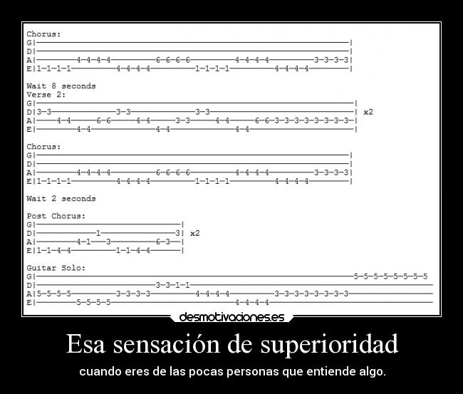 Esa sensación de superioridad -