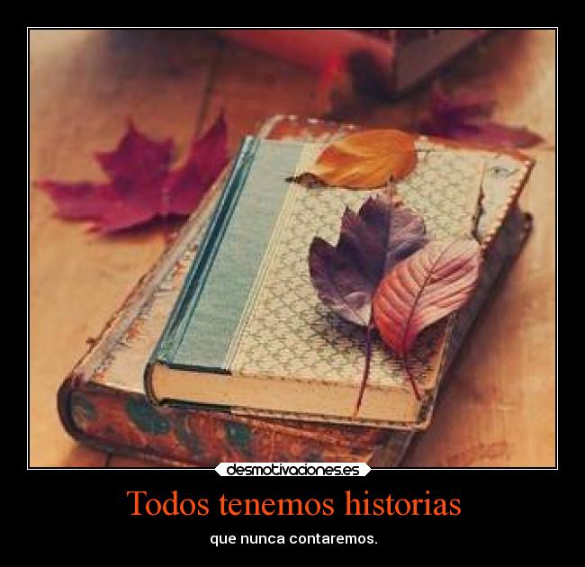 Todos tenemos historias - que nunca contaremos.