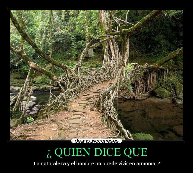 ¿ QUIEN DICE QUE - La naturaleza y el hombre no puede vivir en armonía ?