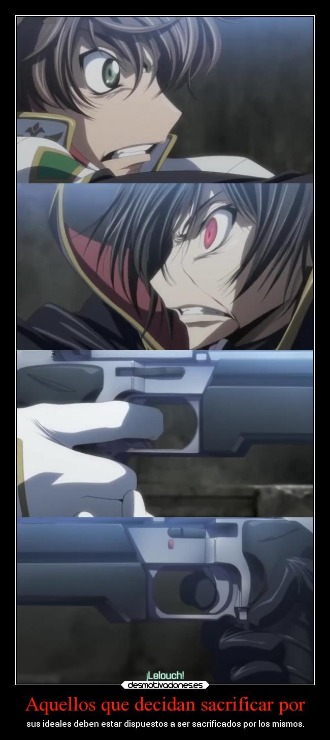 carteles fede28 anime code geass lelouch suzaku desmotivaciones