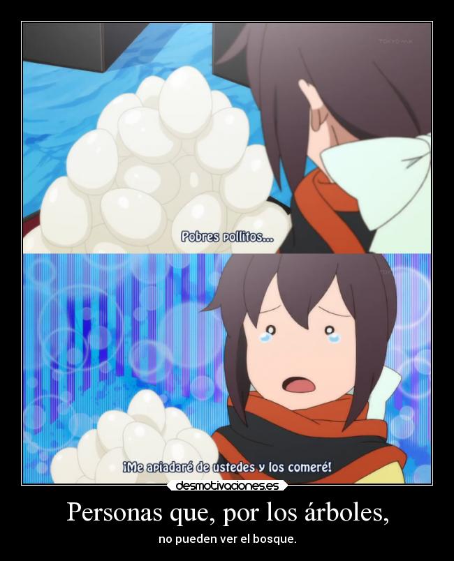 Personas que, por los árboles, - 