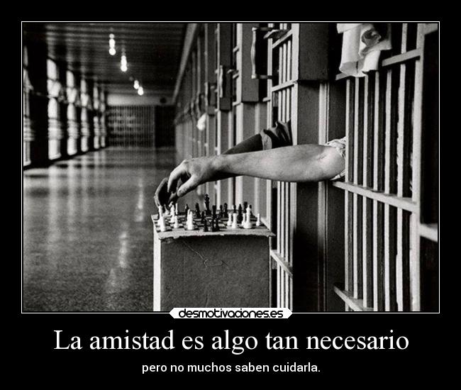 La amistad es algo tan necesario - pero no muchos saben cuidarla.