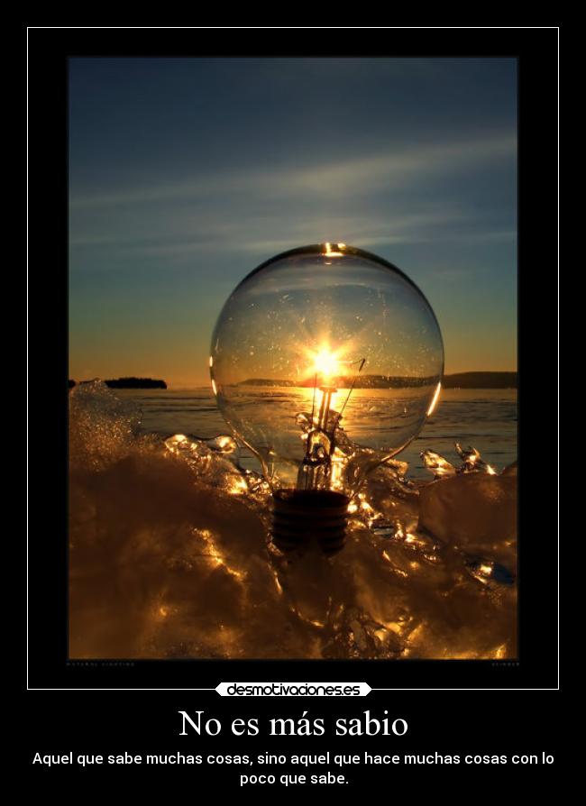 No es más sabio -