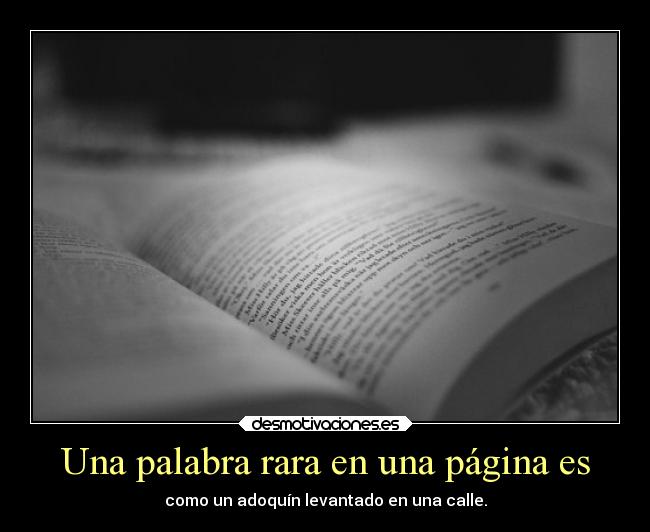 Una palabra rara en una página es - 