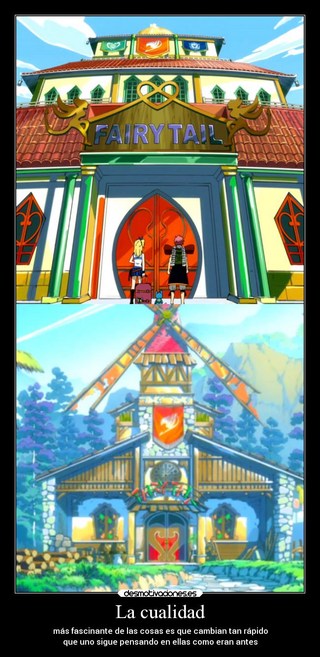 carteles anime estas acostumbrado algo cambia sigues viendolo como era antes extranandolo desmotivaciones