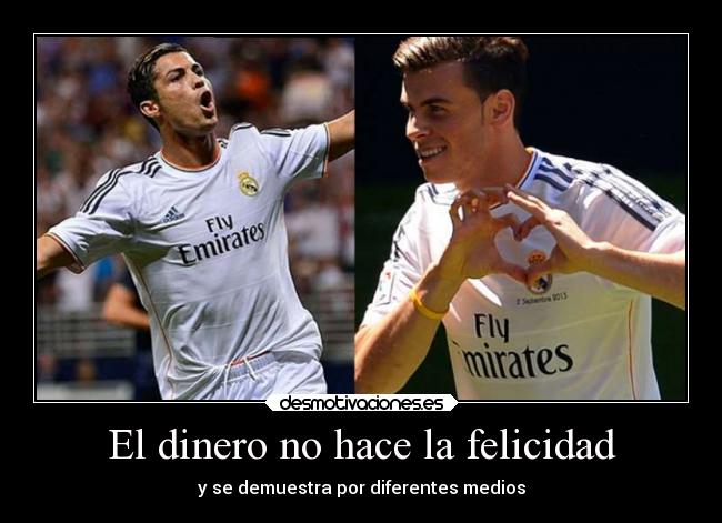 El dinero no hace la felicidad - y se demuestra por diferentes medios