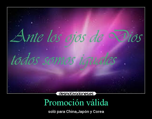 Promoción válida -