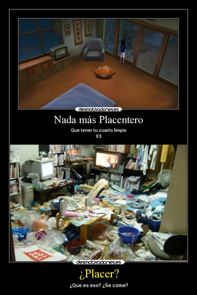 carteles humor placer habitacion desorden orden vida mastercat mastercatea resubido desmotivaciones