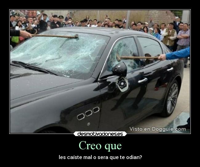 Creo que - les caíste mal o sera que te odian?