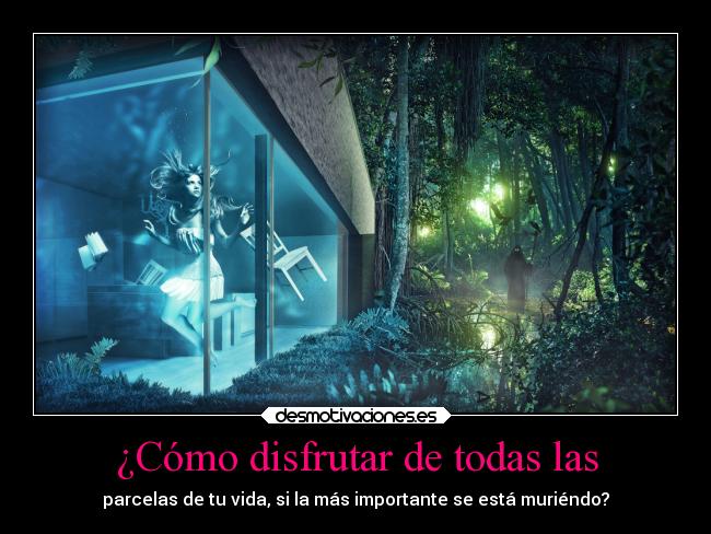 ¿Cómo disfrutar de todas las - parcelas de tu vida, si la más importante se está muriéndo?
