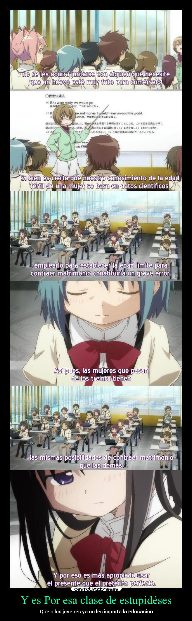 Y es Por esa clase de estupidéses -