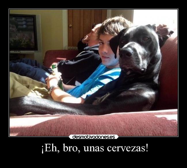¡Eh, bro, unas cervezas! -