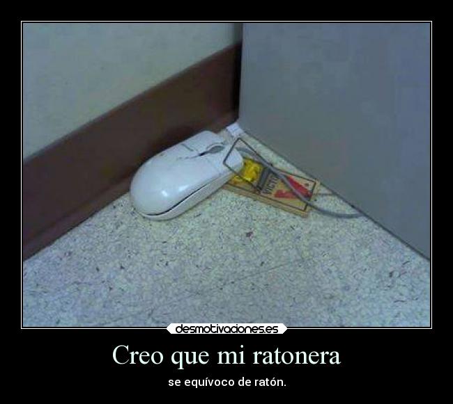 Creo que mi ratonera - se equívoco de ratón.