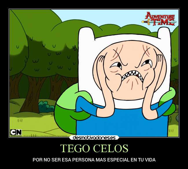 carteles celos amor hora aventura finn celos vida desmotivaciones