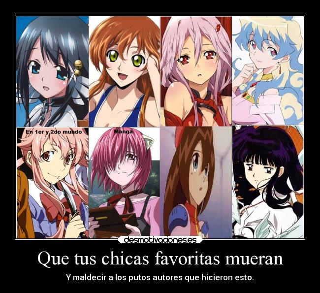 carteles anime sora otoshimono kazane hiyori code geass shirley guilty crown mirai nikki elfen lied desmotivaciones