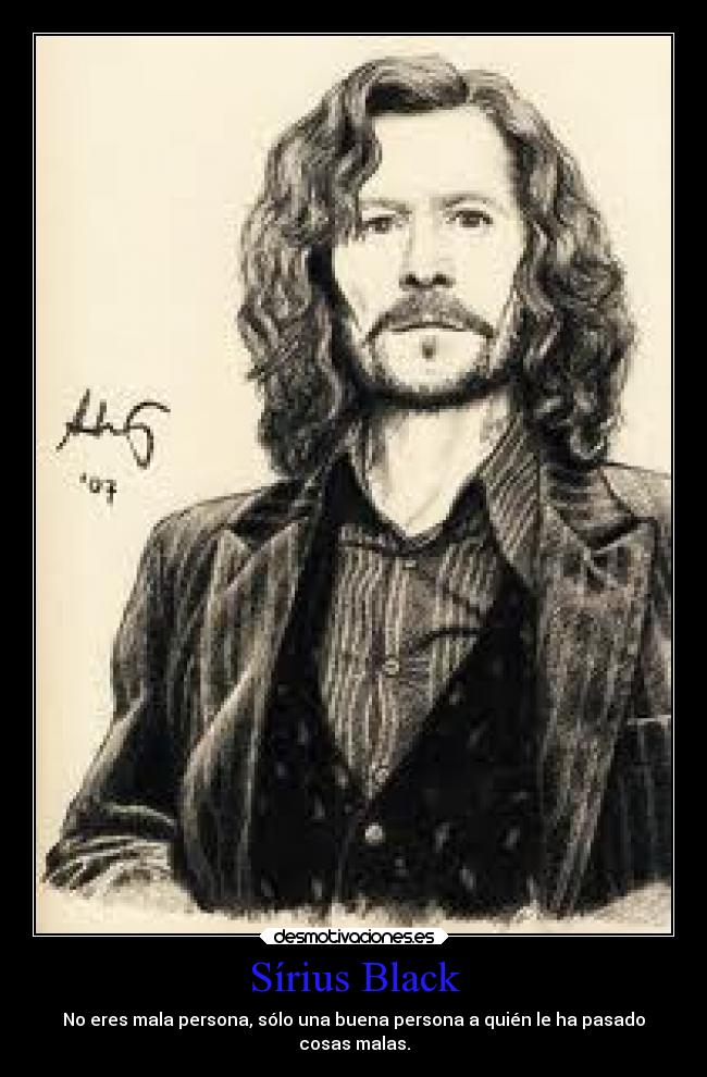 Sírius Black - No eres mala persona, sólo una buena persona a quién le ha pasado
cosas malas.