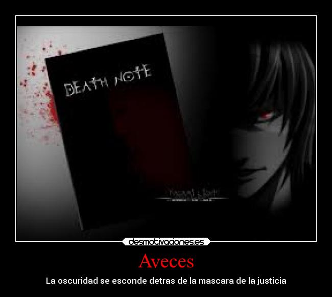 Aveces - La oscuridad se esconde detras de la mascara de la justicia