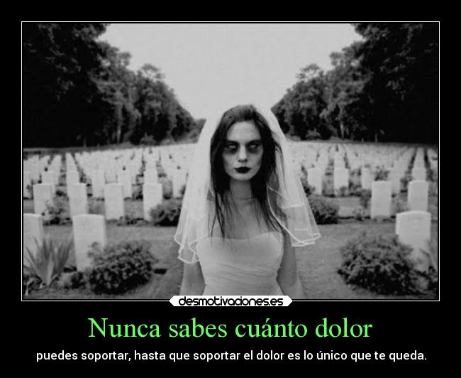 Nunca sabes cuánto dolor -