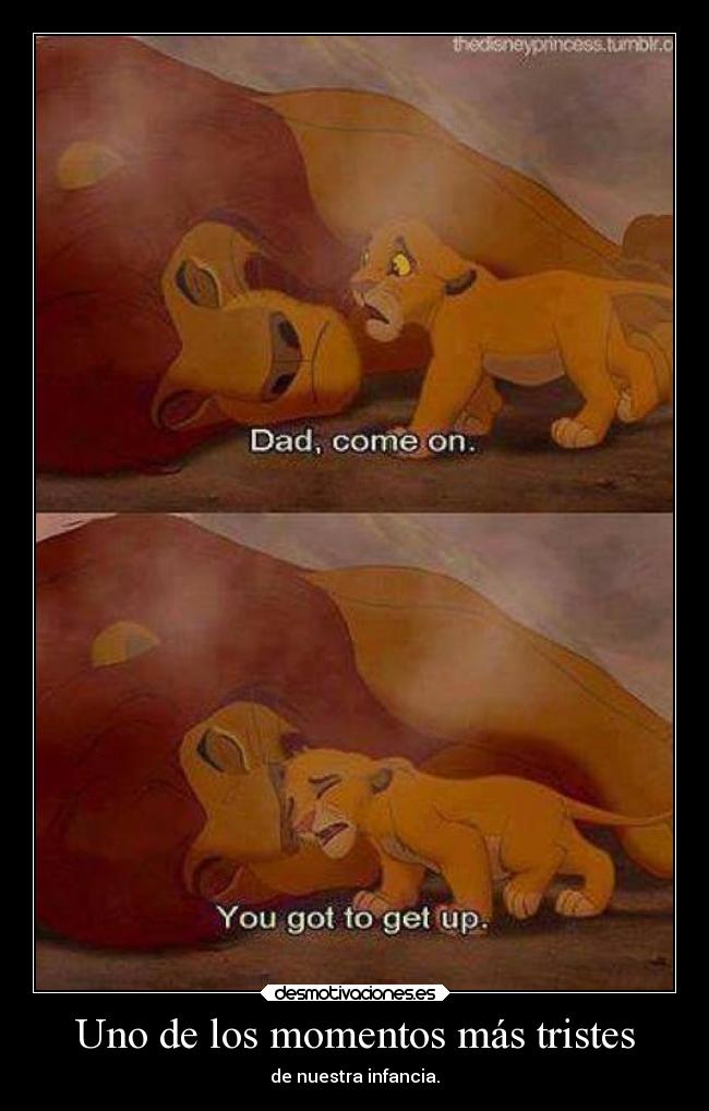 Uno de los momentos más tristes -