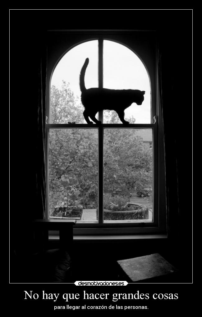No hay que hacer grandes cosas - para llegar al corazón de las personas.
