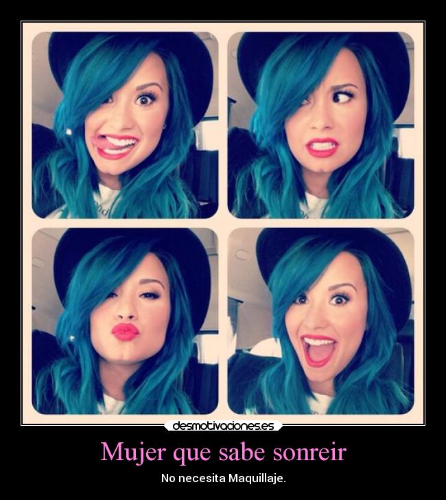 Mujer que sabe sonreir -