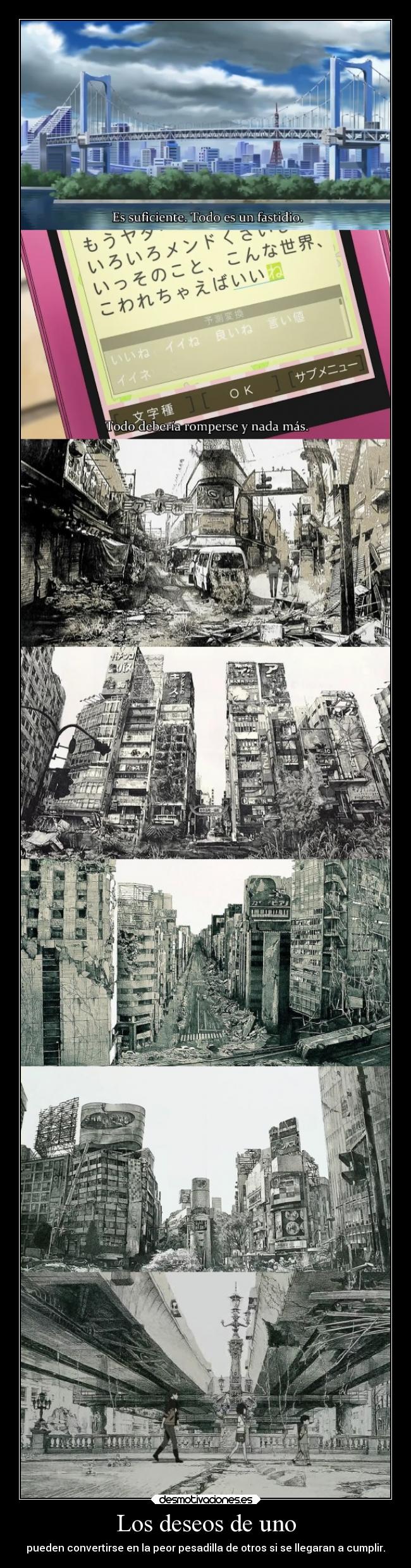 carteles deseos fede28 anime tokyo magnitude las imagenes del son muy tetricas desmotivaciones