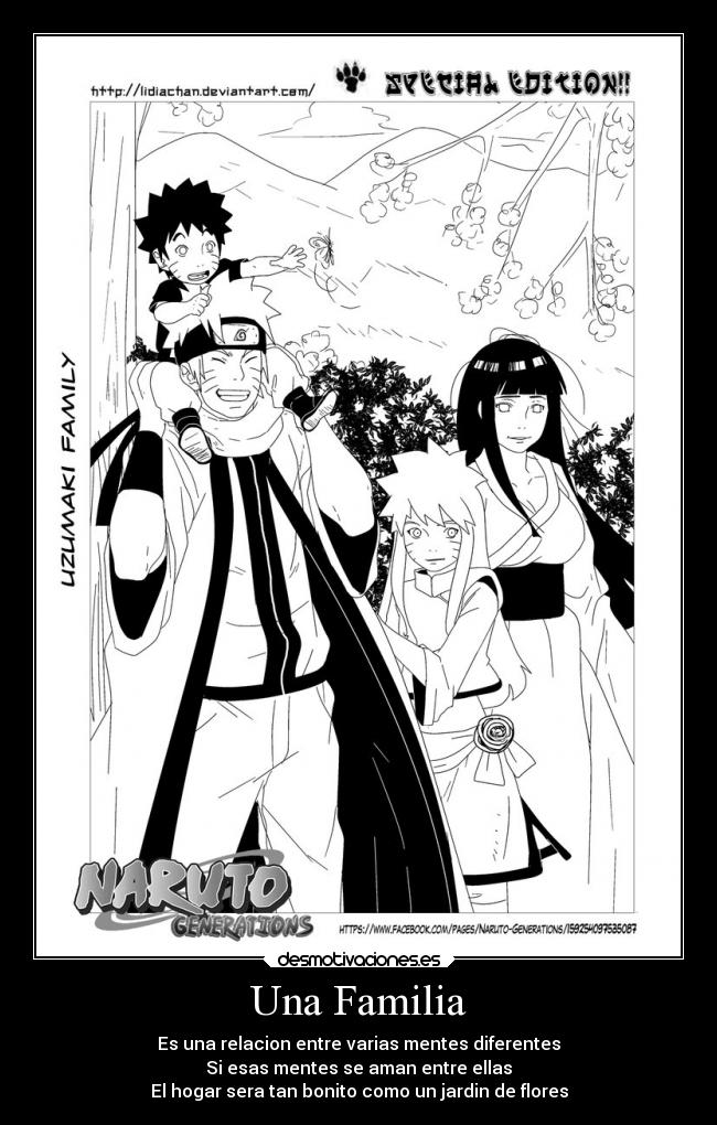 carteles familia naruto hinata familia desmotivaciones