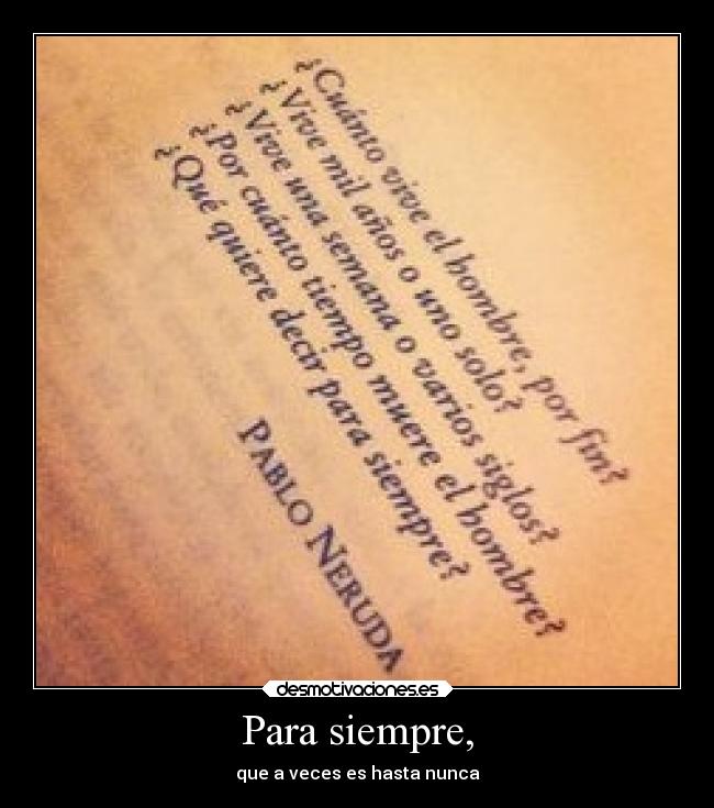 Para siempre, - 