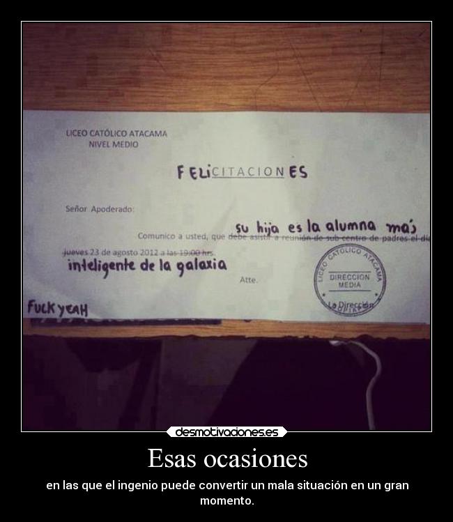 carteles humor convertir una mala nota una buena desmotivaciones