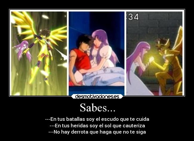 Sabes... -