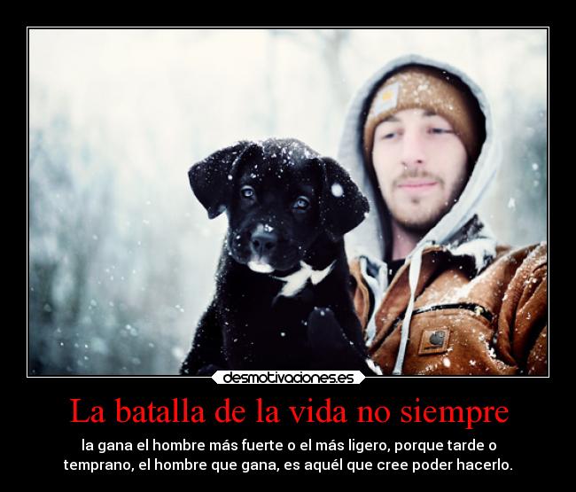 La batalla de la vida no siempre - 