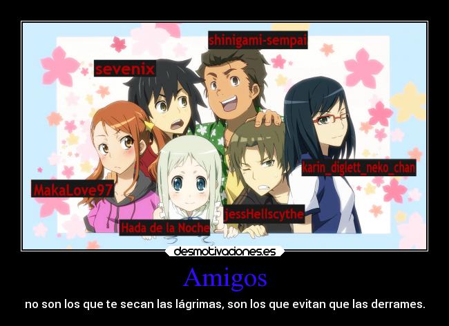 carteles amigos amigos anime ano hana shinigamixlll yaoishotaalfamaravillaescuadronlobo desmotivaciones