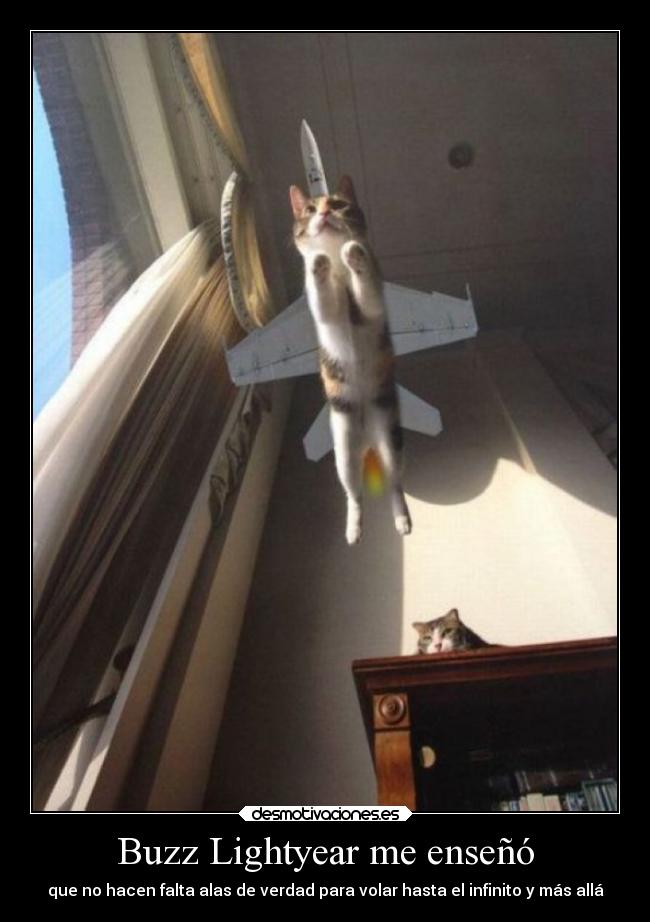 Buzz Lightyear me enseñó - que no hacen falta alas de verdad para volar hasta el infinito y más allá