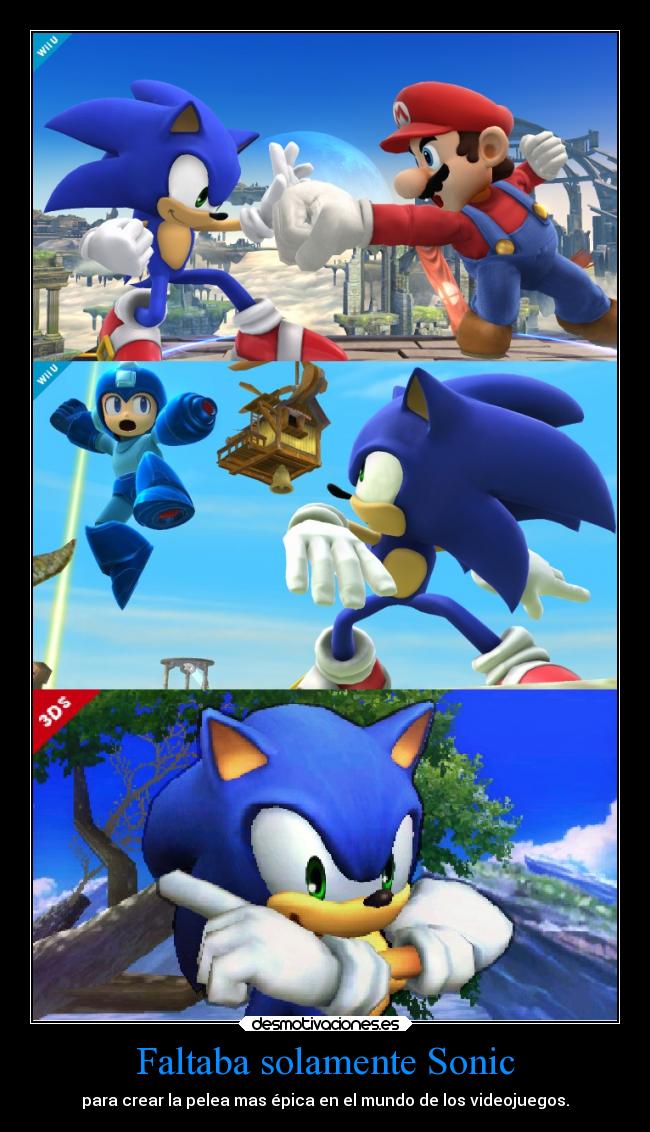 carteles videojuegos super smash bros brawl sonic mario megaman pelea mas epica esta lista desmotivaciones