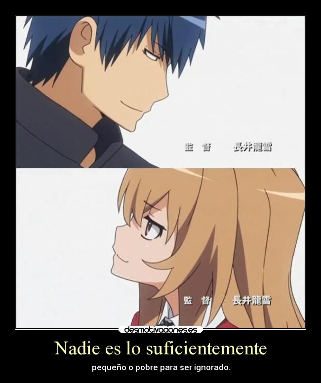 carteles anime manga shinigamixlll colwuwboaonwtoiopwaoion toradora taiga tsundere henry miller makalove97 desmotivaciones