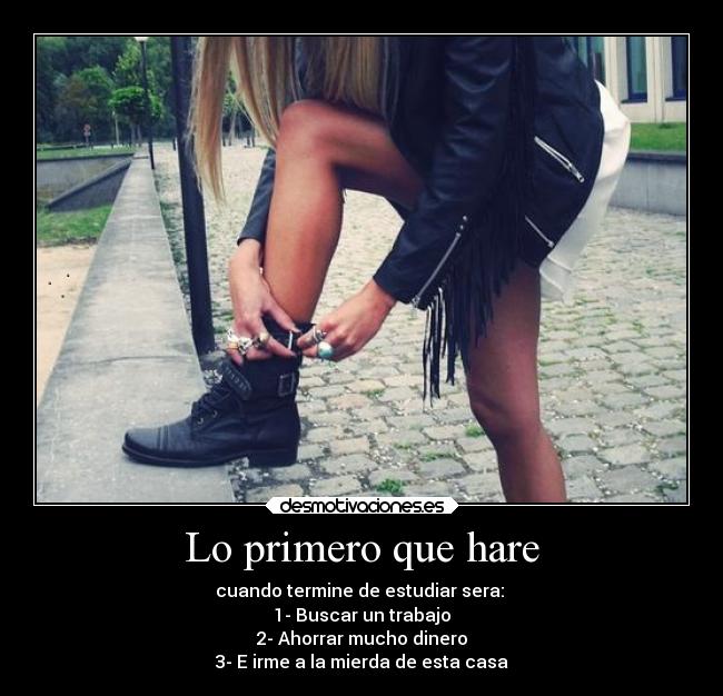 Lo primero que hare - 