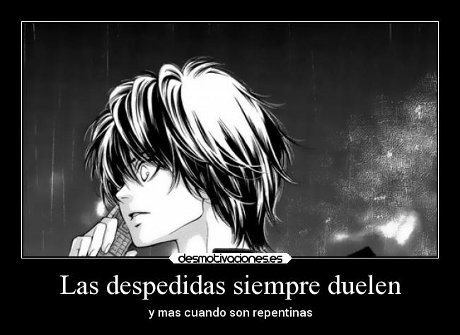 Las despedidas siempre duelen - y mas cuando son repentinas