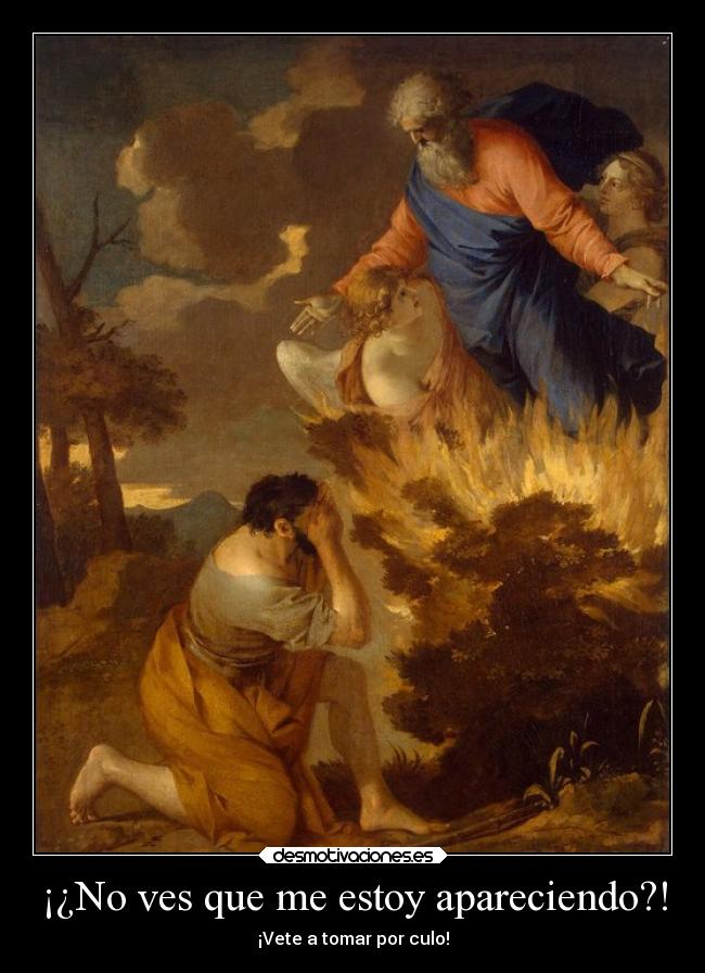 ¡¿No ves que me estoy apareciendo?! - ¡Vete a tomar por culo!