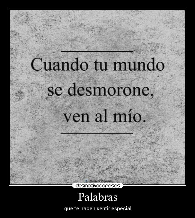 Palabras - que te hacen sentir especial