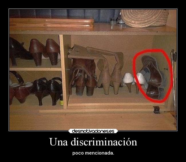 carteles hook discriminacion poco mencionada zapatos desmotivaciones