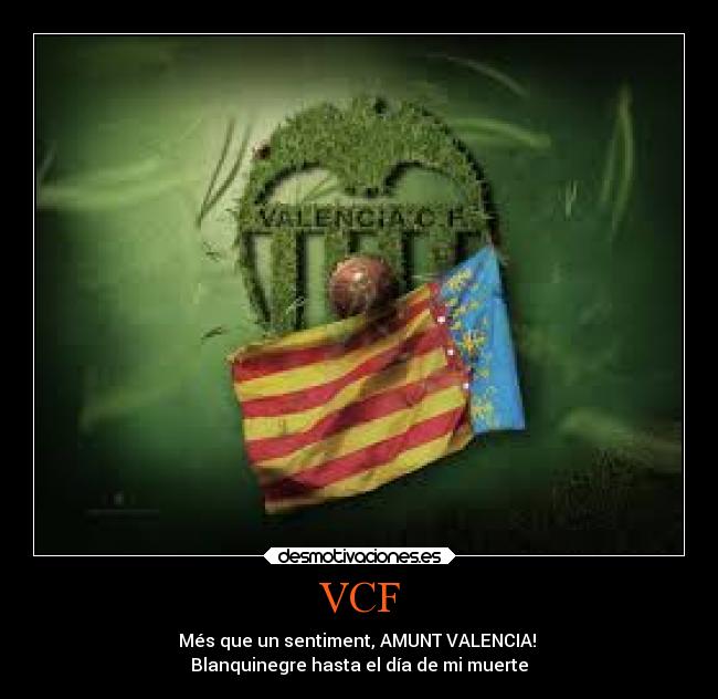 VCF - Més que un sentiment, AMUNT VALENCIA!
Blanquinegre hasta el día de mi muerte