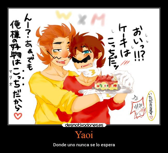 carteles yaoi donde uno nunca espera mario wario desmotivaciones