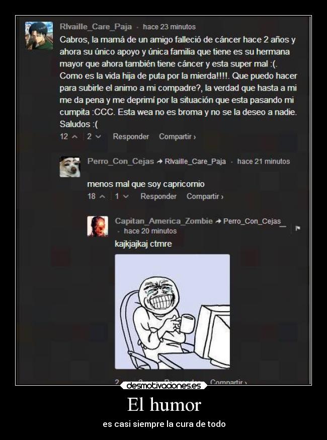 El humor - es casi siempre la cura de todo