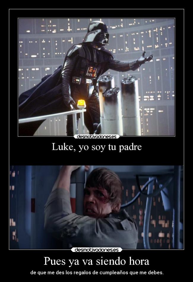 carteles darth vader luke skywalker clandominadores ejercitodemar desmotivaciones